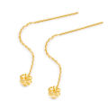 Fashion 18k real Gold stud dangling Earring Jewelry